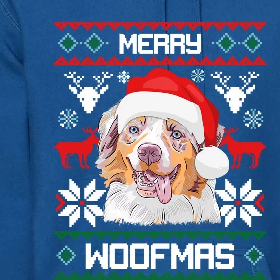 Australian Shepherd Gift For Merry Christmas Woofmas Clothes Cool Gift Premium Hoodie