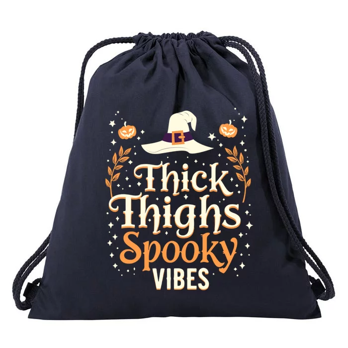 Aesthetic Spooky Goth Clothes Thick Thighs Spooky Vibes Gift Drawstring Bag