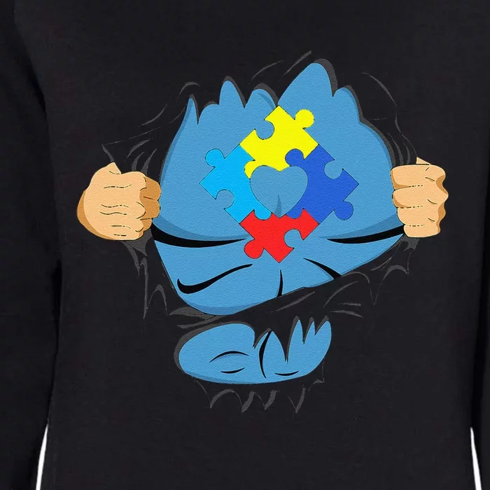 Autism Superhero Gift For Dad Autism Awareness Gift Womens California Wash Sweatshirt