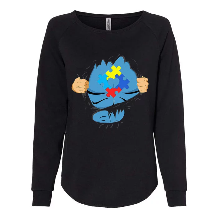 Autism Superhero Gift For Dad Autism Awareness Gift Womens California Wash Sweatshirt