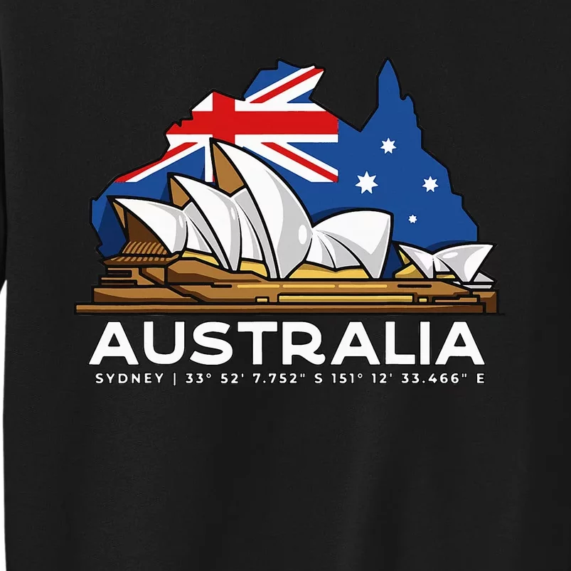 Australia Sydney Gps Coordinates Opera House Sweatshirt