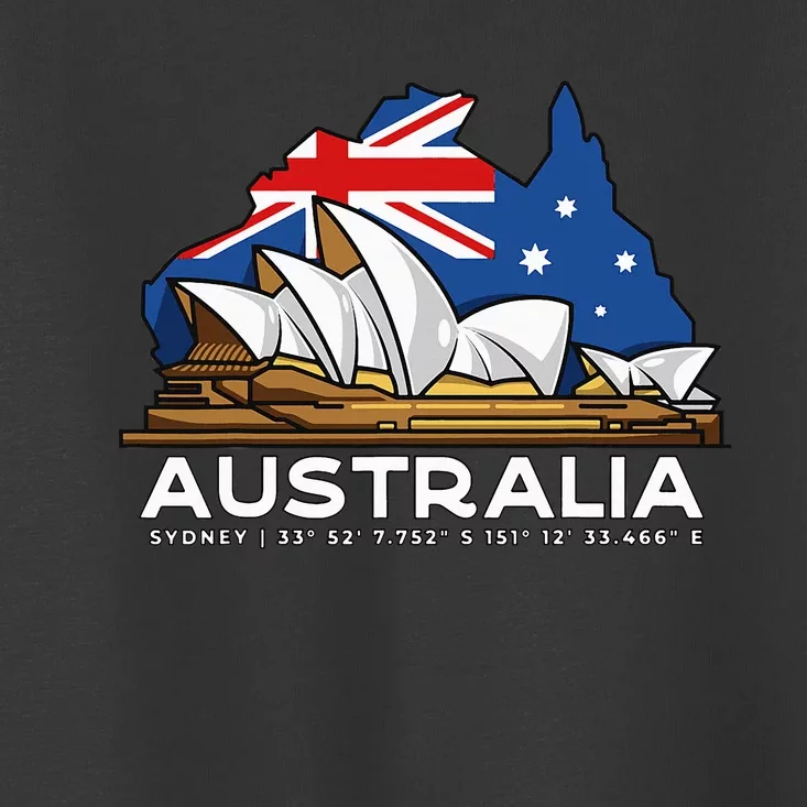 Australia Sydney Gps Coordinates Opera House Toddler T-Shirt