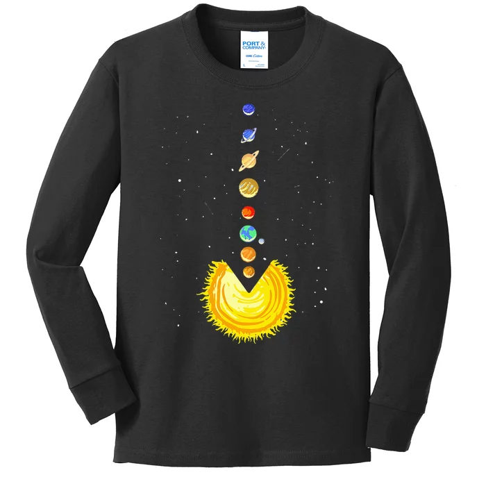 Astronomer Stars Galaxy Telescope Astrology Zodiac Kids Long Sleeve Shirt