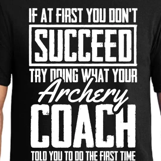 Archery Success Gift Bow Bow Archer Trainer Archery Coach Funny Gift Pajama Set