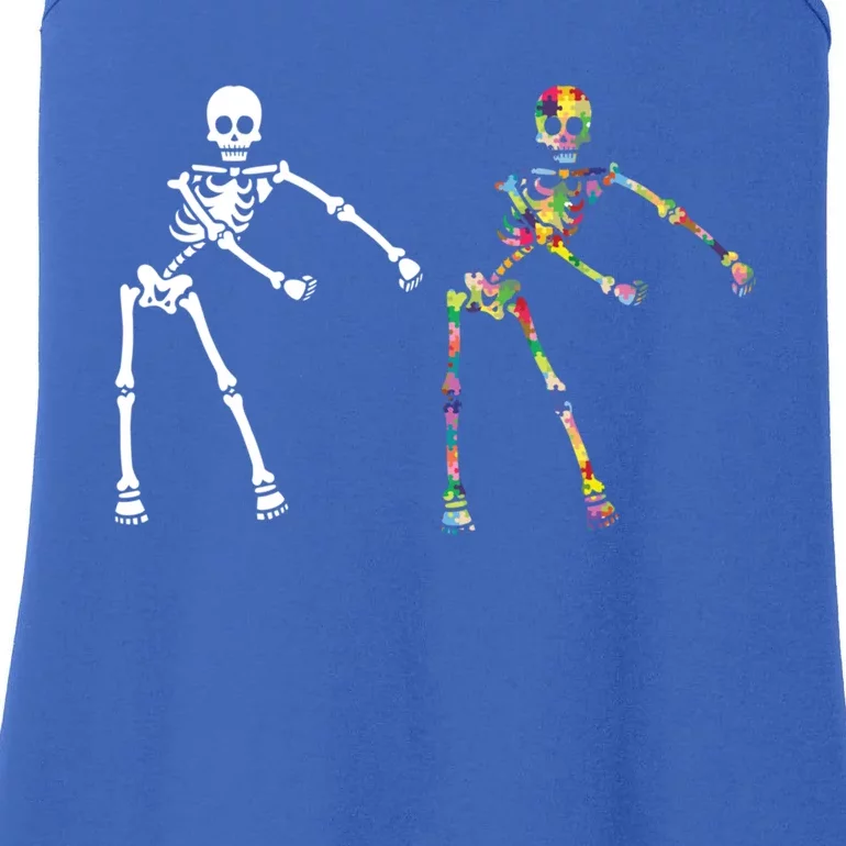 Autism Skeleton Gift Ns Flossing Dabbing Dance Ladies Essential Tank