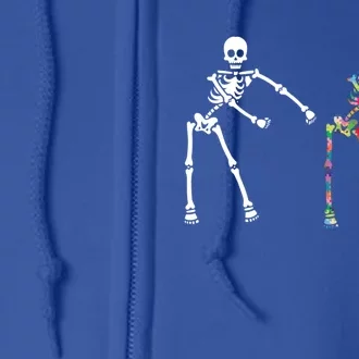 Autism Skeleton Gift Ns Flossing Dabbing Dance Full Zip Hoodie