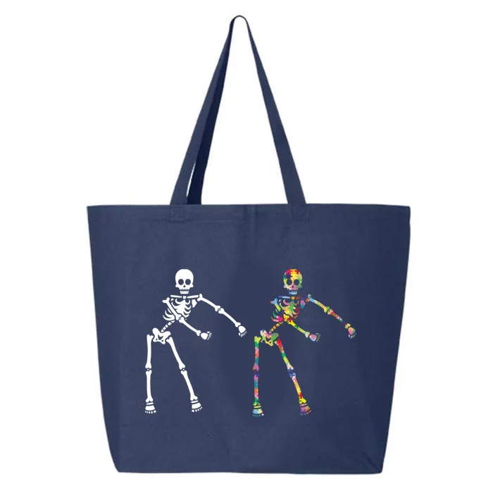 Autism Skeleton Gift Ns Flossing Dabbing Dance 25L Jumbo Tote