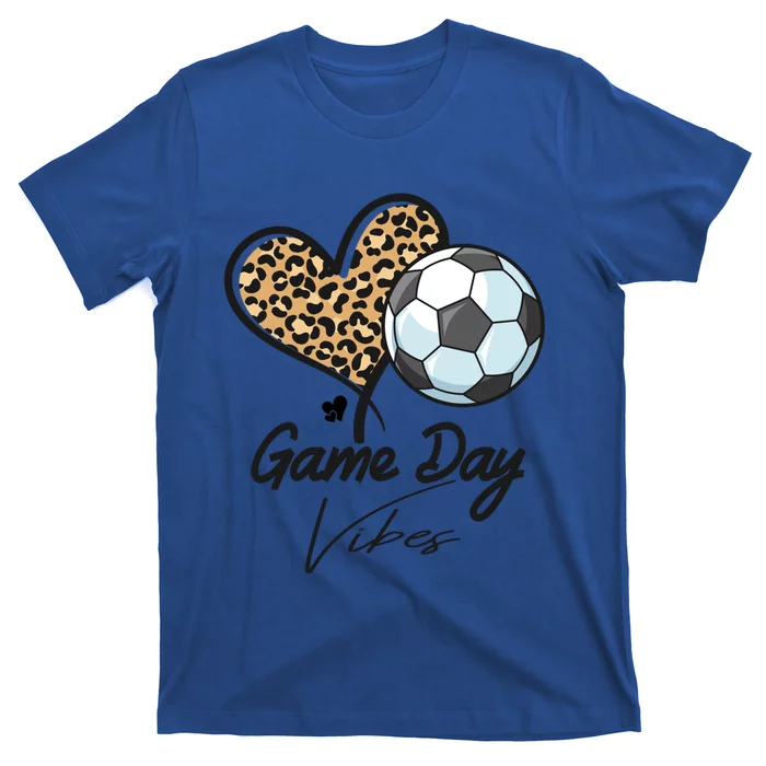 America Soccer Game Day Vibes Soccer Mom Leopard Meaningful Gift T-Shirt