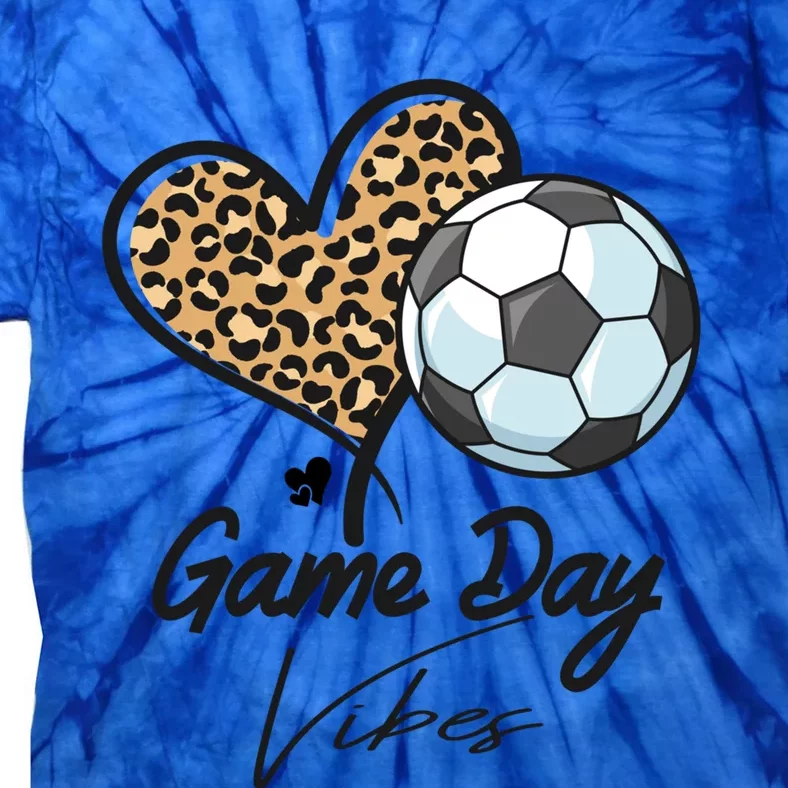 America Soccer Game Day Vibes Soccer Mom Leopard Meaningful Gift Tie-Dye T-Shirt