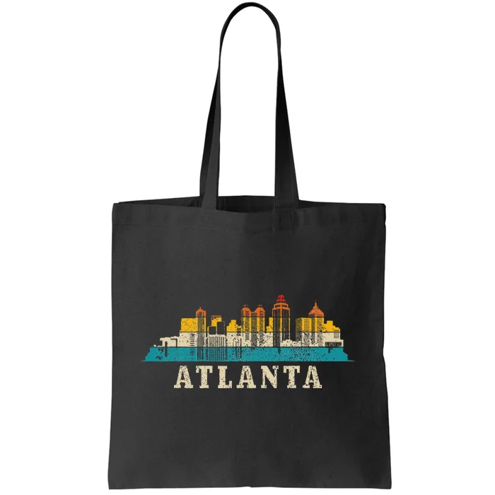 Atlanta Skyline Georgia ATL Vintage Pride Retro Tote Bag