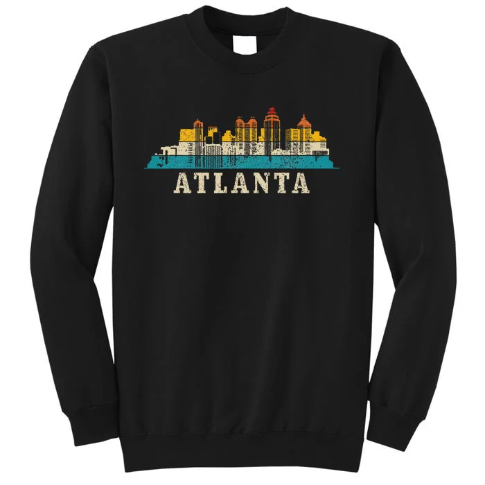 Atlanta Skyline Georgia ATL Vintage Pride Retro Tall Sweatshirt