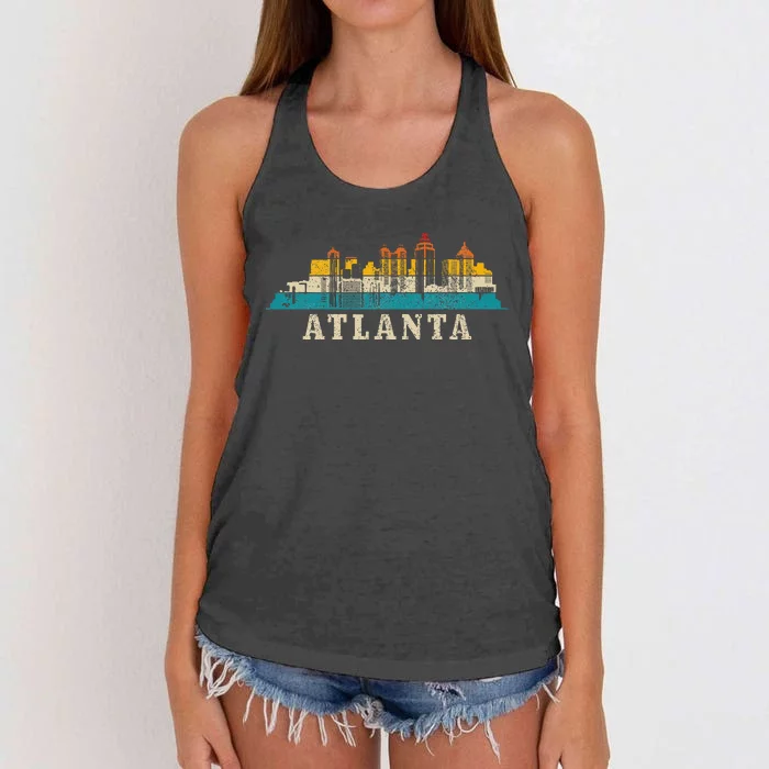 Atlanta Skyline Georgia ATL Vintage Pride Retro Women's Knotted Racerback Tank