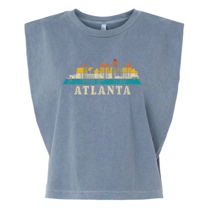 Atlanta Skyline Georgia ATL Vintage Pride Retro Garment-Dyed Women's Muscle Tee