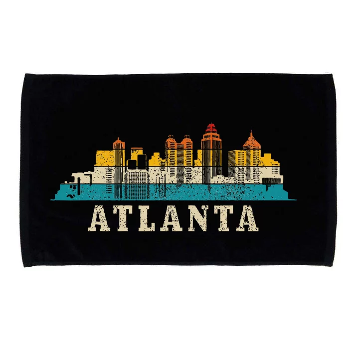 Atlanta Skyline Georgia Atl Vintage Pride Retro Microfiber Hand Towel