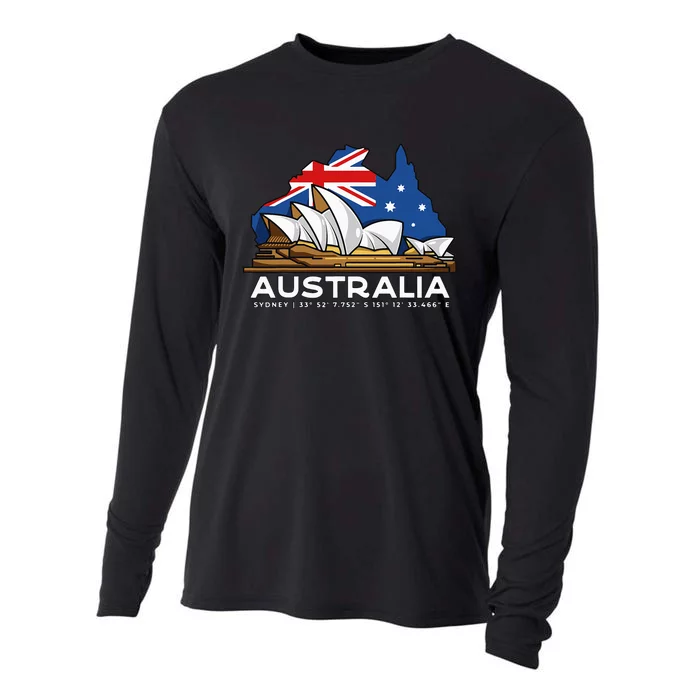 Australia Sydney Gps Coordinates Opera House Cooling Performance Long Sleeve Crew