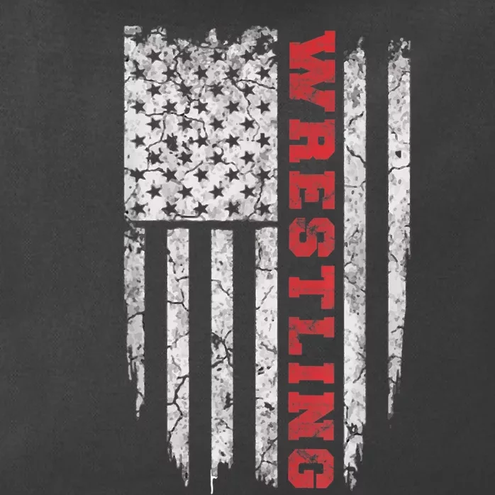 American Sport Gift Wrestling TShirt USA Gift Zip Tote Bag