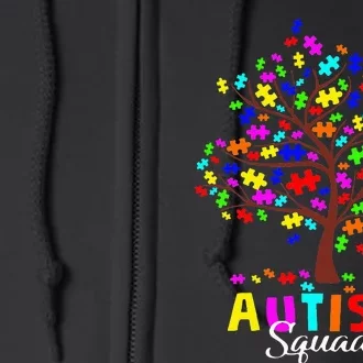 Astism Squad Gift For Autism Awareness Full Zip Hoodie