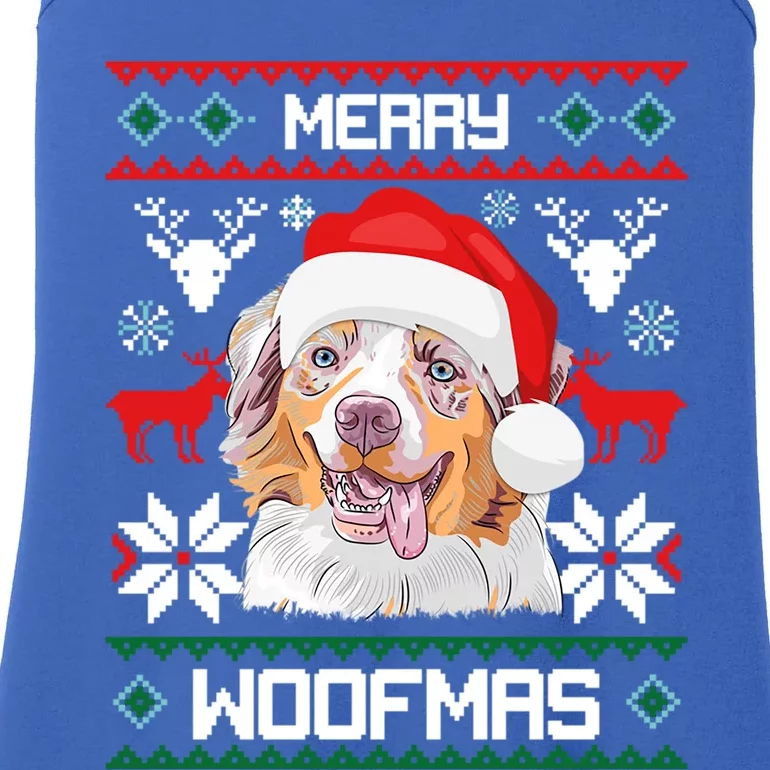 Australian Shepherd Gift For Merry Christmas Woofmas Clothes Gift Ladies Essential Tank