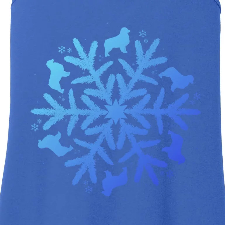 Australian Shepherd Great Gift Christmas Snowflake Funny Gift Ladies Essential Tank