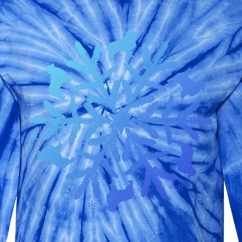 Australian Shepherd Great Gift Christmas Snowflake Funny Gift Tie-Dye Long Sleeve Shirt