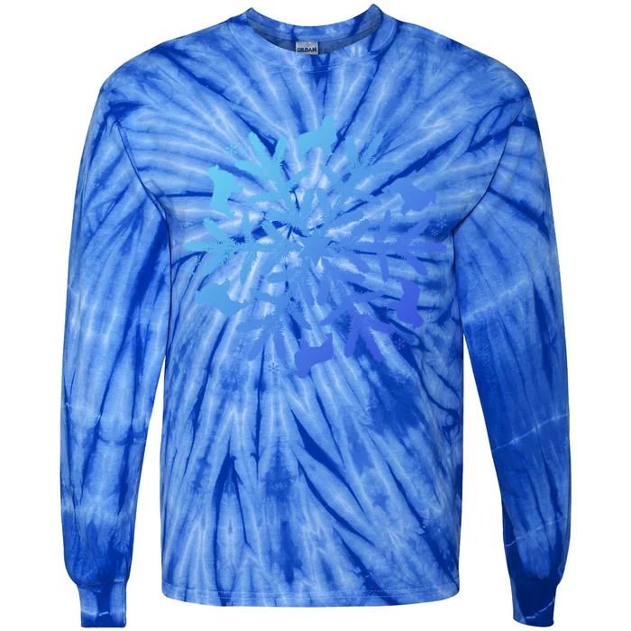 Australian Shepherd Great Gift Christmas Snowflake Funny Gift Tie-Dye Long Sleeve Shirt