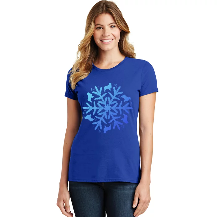 Australian Shepherd Great Gift Christmas Snowflake Funny Gift Women's T-Shirt