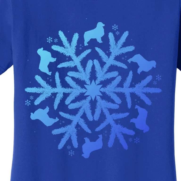 Australian Shepherd Great Gift Christmas Snowflake Funny Gift Women's T-Shirt