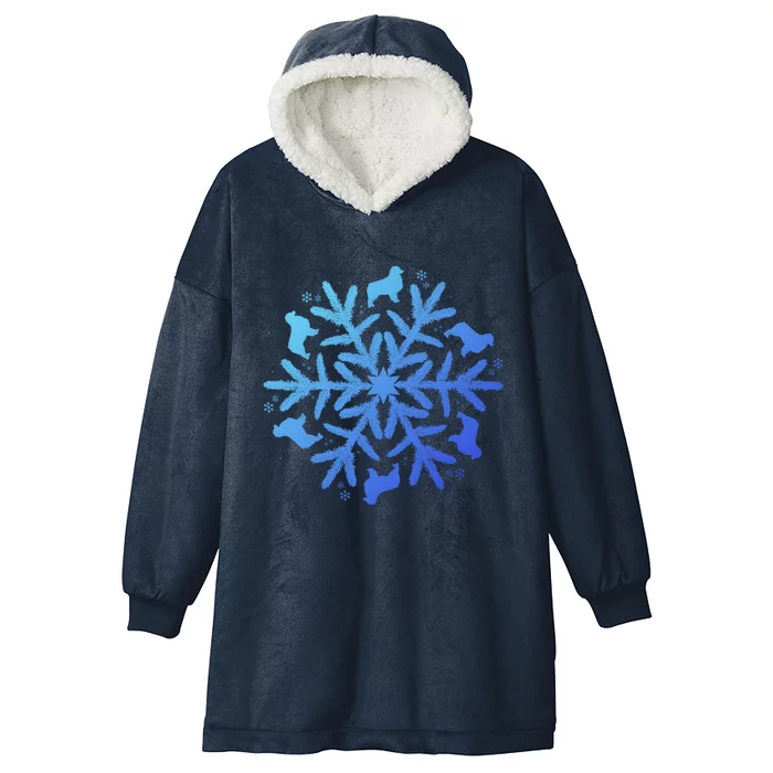 Australian Shepherd Great Gift Christmas Snowflake Funny Gift Hooded Wearable Blanket