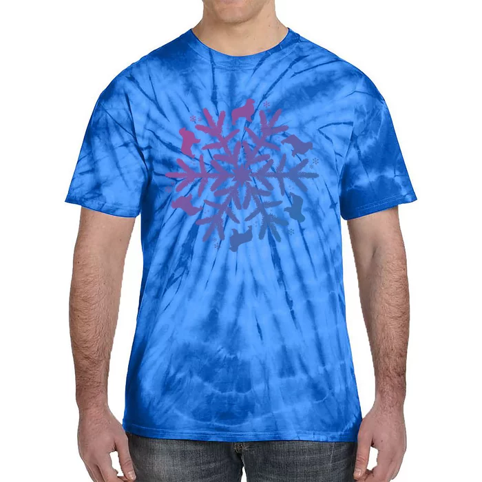 Australian Shepherd Great Gift Christmas Snowflake Funny Gift Tie-Dye T-Shirt