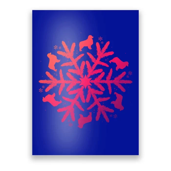 Australian Shepherd Great Gift Christmas Snowflake Funny Gift Poster