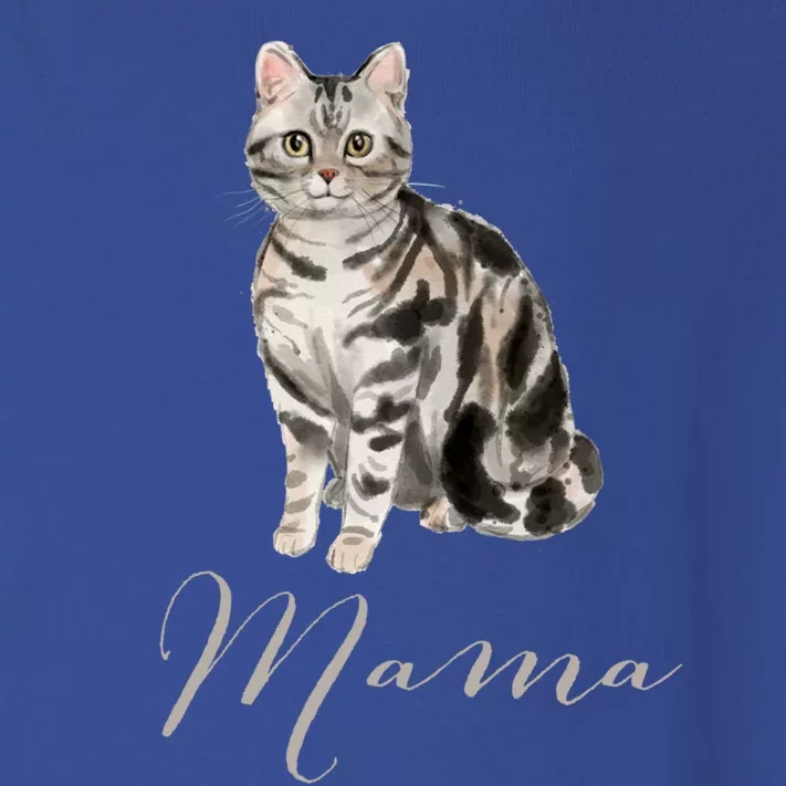 American Shorthair Gray Tabby Cat Mama Gift Cat Mom Present Gift Toddler Long Sleeve Shirt