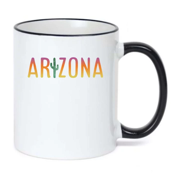 Arizona State Gift Souvenir Arizona Cactus Gift Black Color Changing Mug