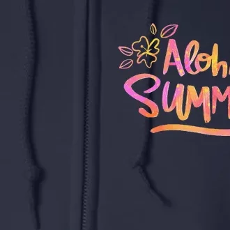 Aloha Summer Gift Full Zip Hoodie