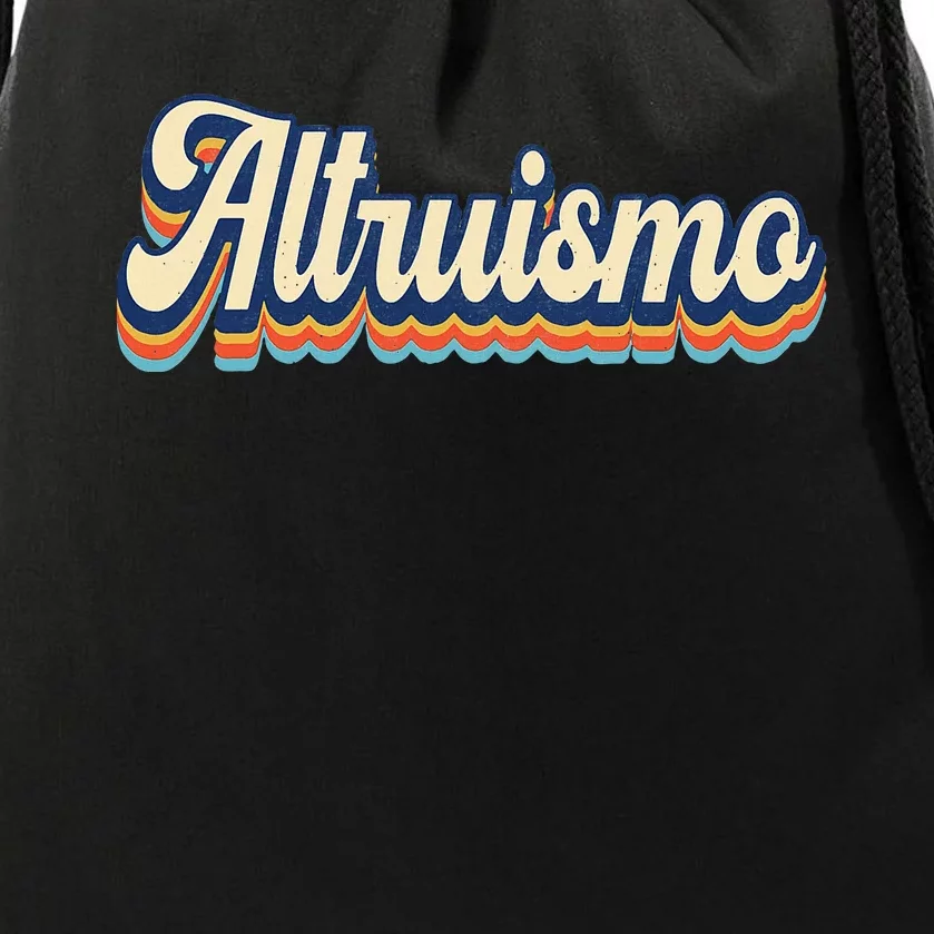 Altruismo Selfless Giving Inspiration Retro Altruismo Drawstring Bag