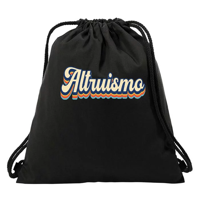 Altruismo Selfless Giving Inspiration Retro Altruismo Drawstring Bag