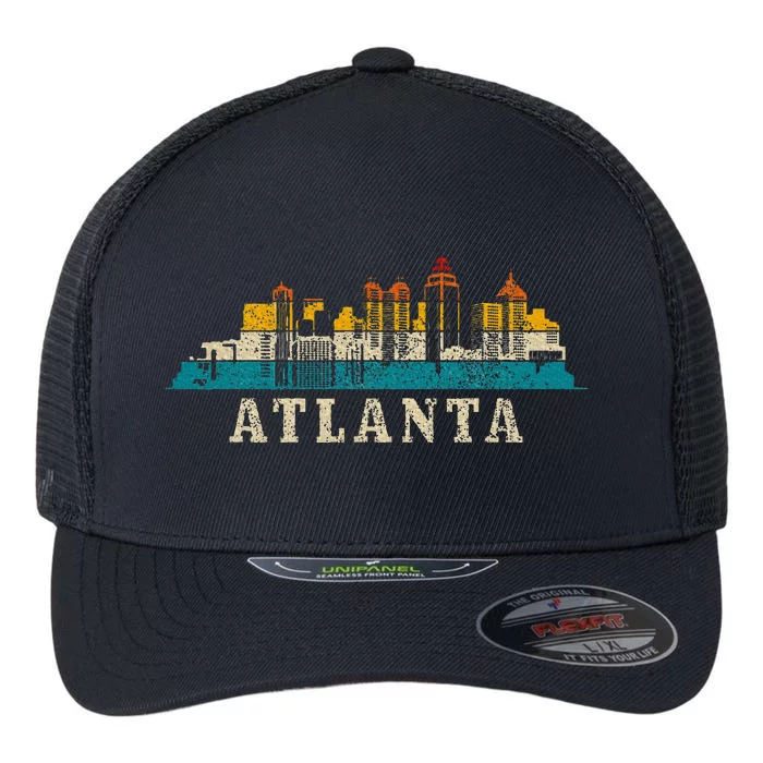 Atlanta Skyline Georgia Atl Vintage Pride Retro Flexfit Unipanel Trucker Cap