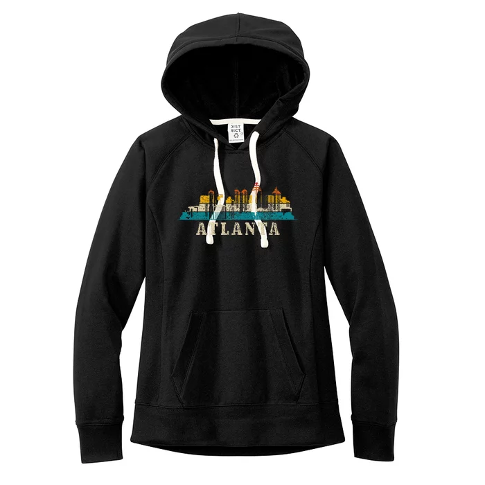 Atlanta Skyline Georgia Atl Vintage Pride Retro Women's Fleece Hoodie