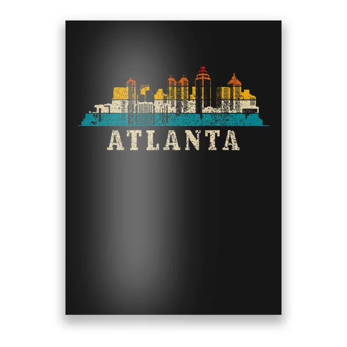 Atlanta Skyline Georgia Atl Vintage Pride Retro Poster