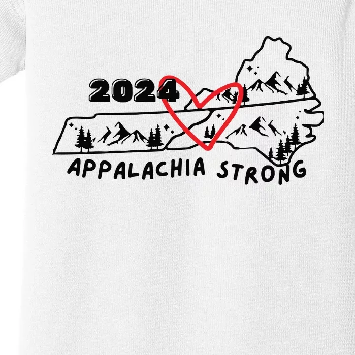 Appalachia Strong Hurricane Helene Southern Relief Hurricane Strong States Baby Bodysuit