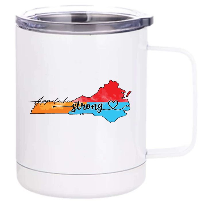 Appalachia Strong Hurricane Helene Virginia Front & Back 12oz Stainless Steel Tumbler Cup