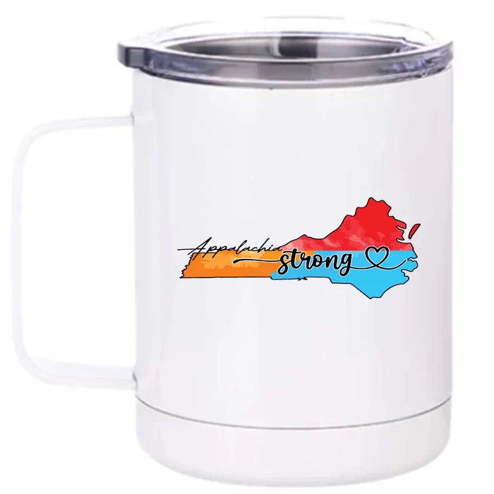 Appalachia Strong Hurricane Helene Virginia Front & Back 12oz Stainless Steel Tumbler Cup