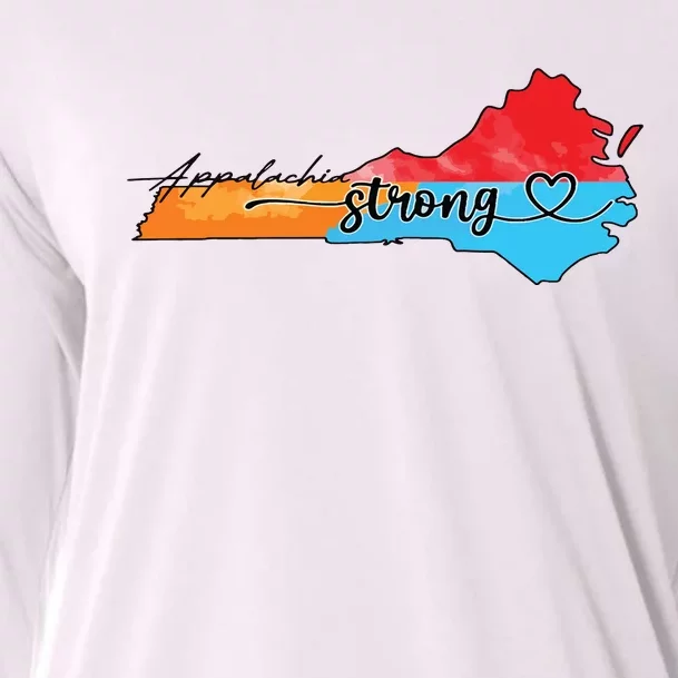 Appalachia Strong Hurricane Helene Virginia Cooling Performance Long Sleeve Crew