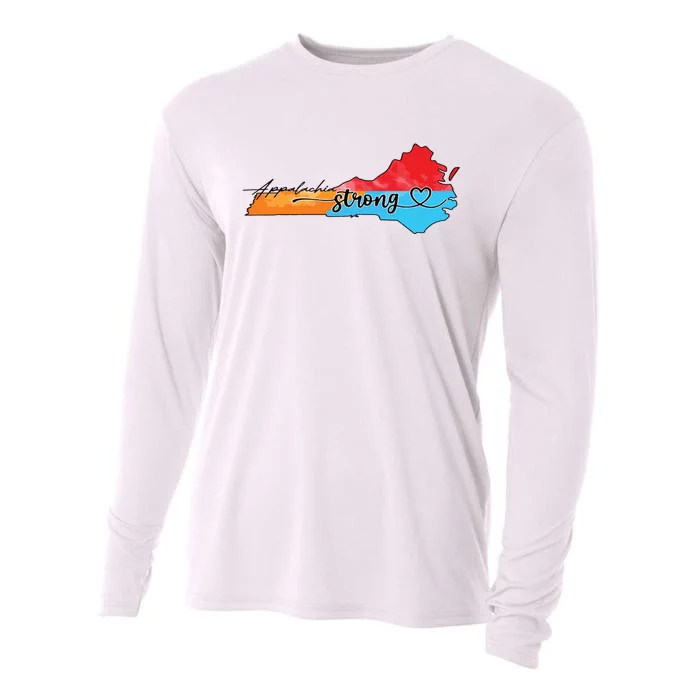 Appalachia Strong Hurricane Helene Virginia Cooling Performance Long Sleeve Crew