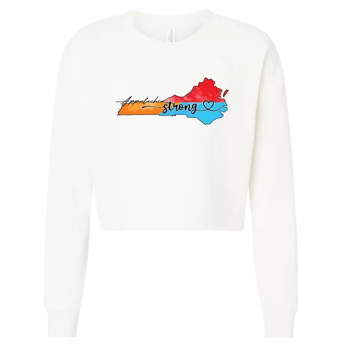 Appalachia Strong Hurricane Helene Virginia Cropped Pullover Crew