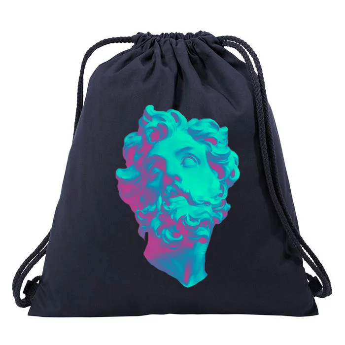 Aesthetic Statue Head Drawstring Bag