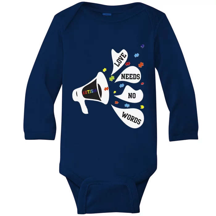 Autism Super Hero Awareness Ribbon Gift Tee Mom Dad Baby Long Sleeve Bodysuit