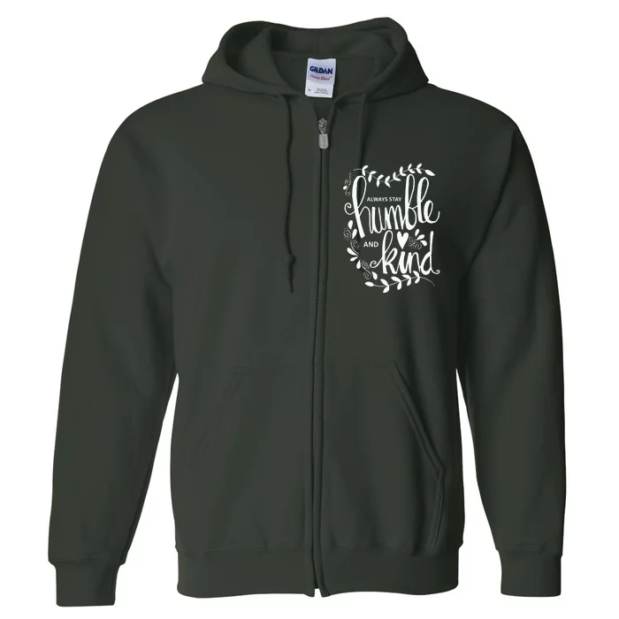 Always Stay Humble And Kind Anti Bullying Unity Day Orange Full Zip Hoodie