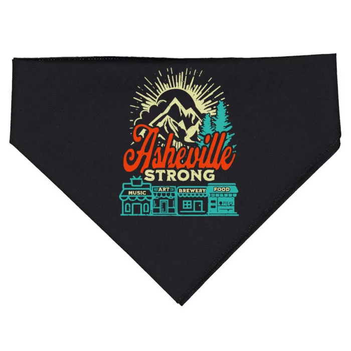 Asheville Strong Hurricane Helene USA-Made Doggie Bandana