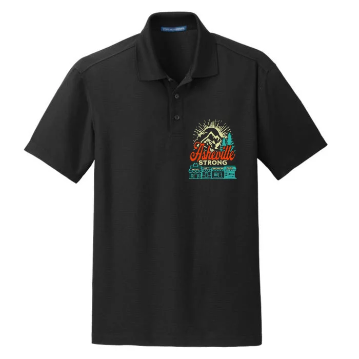 Asheville Strong Hurricane Helene Dry Zone Grid Performance Polo