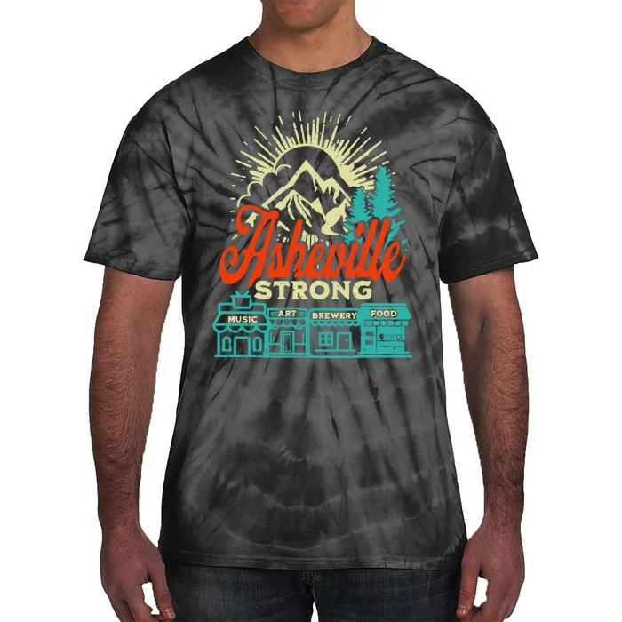 Asheville Strong Hurricane Helene Tie-Dye T-Shirt